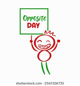 Opposite Day  in simple art