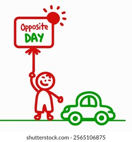 Opposite Day  in simple art