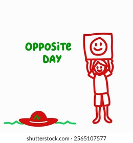 Opposite Day  in simple art
