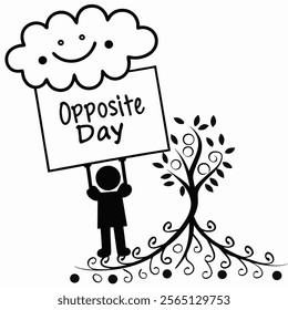 Opposite Day  in simple art