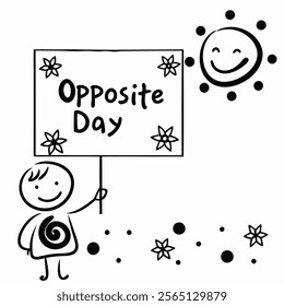 Opposite Day  in simple art