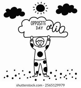 Opposite Day  in simple art