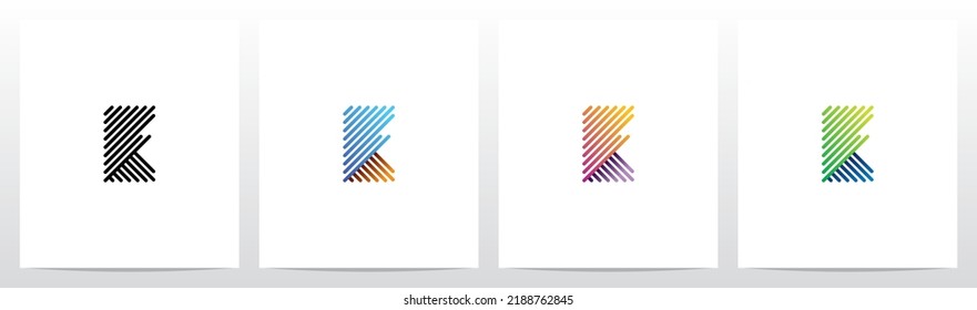 Opposite Diagonal Lines Letter Logo Design E