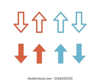 Opposite direction arrow or transfer icon isolated vector illustration on white background.
