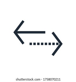 Opposite directions. Vector icon on a white background.