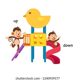 Opposite up and down vector illustration
