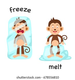 Opposite freeze and melt vector illustration