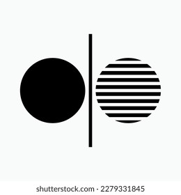 Gegenüber dem Symbol. Rivalität, Balancer-Symbol.