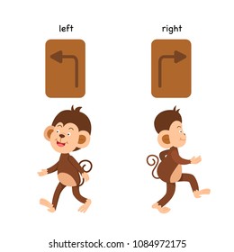 Opposite left and right vector illustration