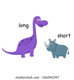 Opposite long and short vector illustration