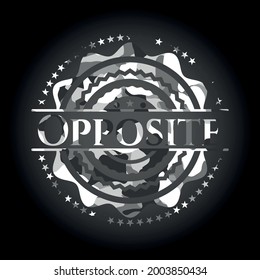 Opposite on grey camouflage pattern 