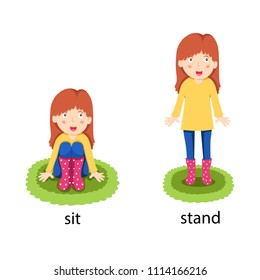 Opposite sit and stand for education