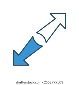 Ilustração de stock de ícone de vetor oposto