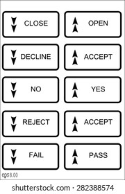 opposite word icon vector for black text concept