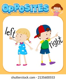 Opposite Words Left Right Illustration Stock Vector (Royalty Free ...