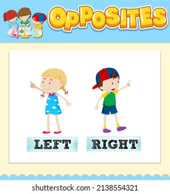 Opposite Words Left Right Illustration Stock Vector (Royalty Free ...