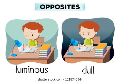 Opposites Luminous And Dull Illustration