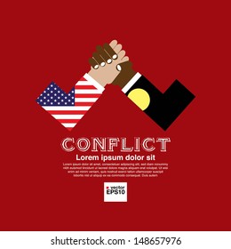  The opposition abstract conceptual illustration vector.EPS10