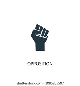 Opposition icon. Simple element illustration. Opposition concept symbol design from Elections collection. Can be used for web and mobile.