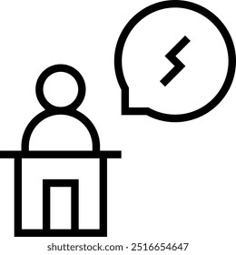 opposition icon. Thin linear style design isolated on white background