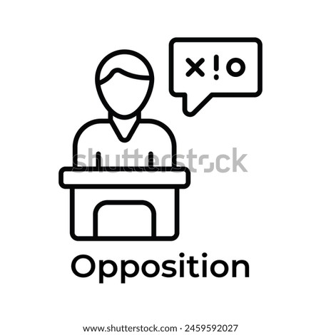 Opposition speech vector design, unique and trendy icon