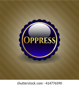 Oprime el emblema de oro