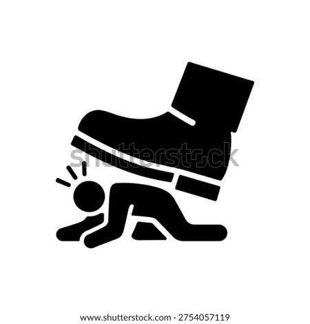 Oppressive Power Imbalance Icon Isolated On White Background