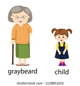 oppsite graybeard and child
