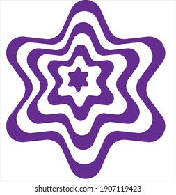 Opt art weavy star fish abstract background vector element for online and web use