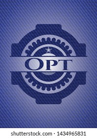 Opt jean background. Vector Illustration. Detailed.