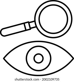 Imagen vectorial de icono de oftalmología. También se puede usar para aplicaciones web, aplicaciones móviles y medios impresos.