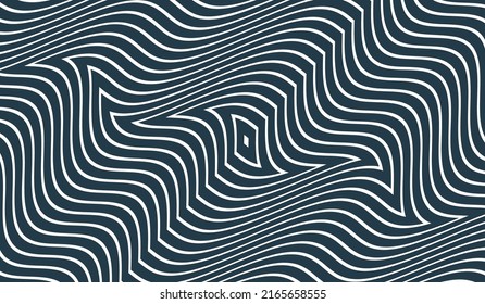 Optic art illustration of black and white squares. The geometric background by stripes. 3d vector pattern for brochure, annual report, magazine, poster, presentation, flyer or banner.