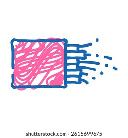 optic cable doodle icon sketch vector. optic cable sign. isolated symbol illustration