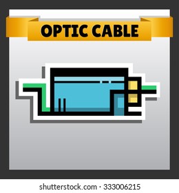 Optic cable icon