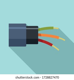 Optic cable icon. Flat illustration of optic cable vector icon for web design