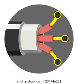 Optic cable icon. Vector illustration
