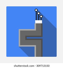 Optic cable icon. Vector illustration