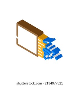optic cable isometric icon vector. optic cable sign. isolated symbol illustration