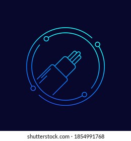 optic cable line icon, vector