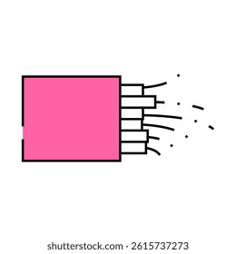 optic cable line icon vector. optic cable sign. isolated symbol illustration