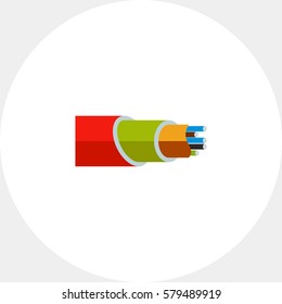 Optic Cable as Optics Concept Icon