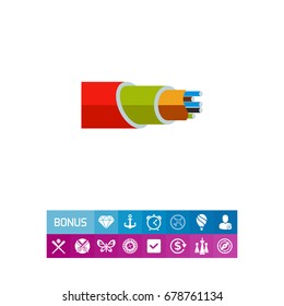 Optic Cable as Optics Concept Icon