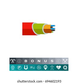 Optic Cable as Optics Concept Icon