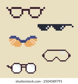 optic cool glasses pixel art