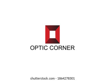 Optic corner- letter O logo design template