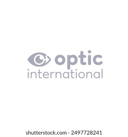 Optic eye vision modern logo design.
