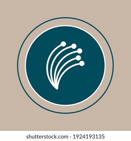 Optic fiber cable line for fast Internet icon