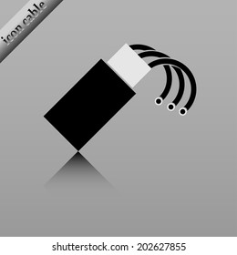 optic fiber cable, vector illustration