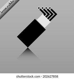 optic fiber cable, vector illustration
