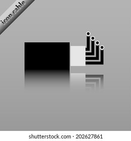 optic fiber cable, vector illustration